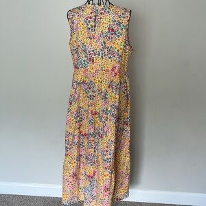 J. Crew Floral Maxi Dress - Yellow, Red, Green